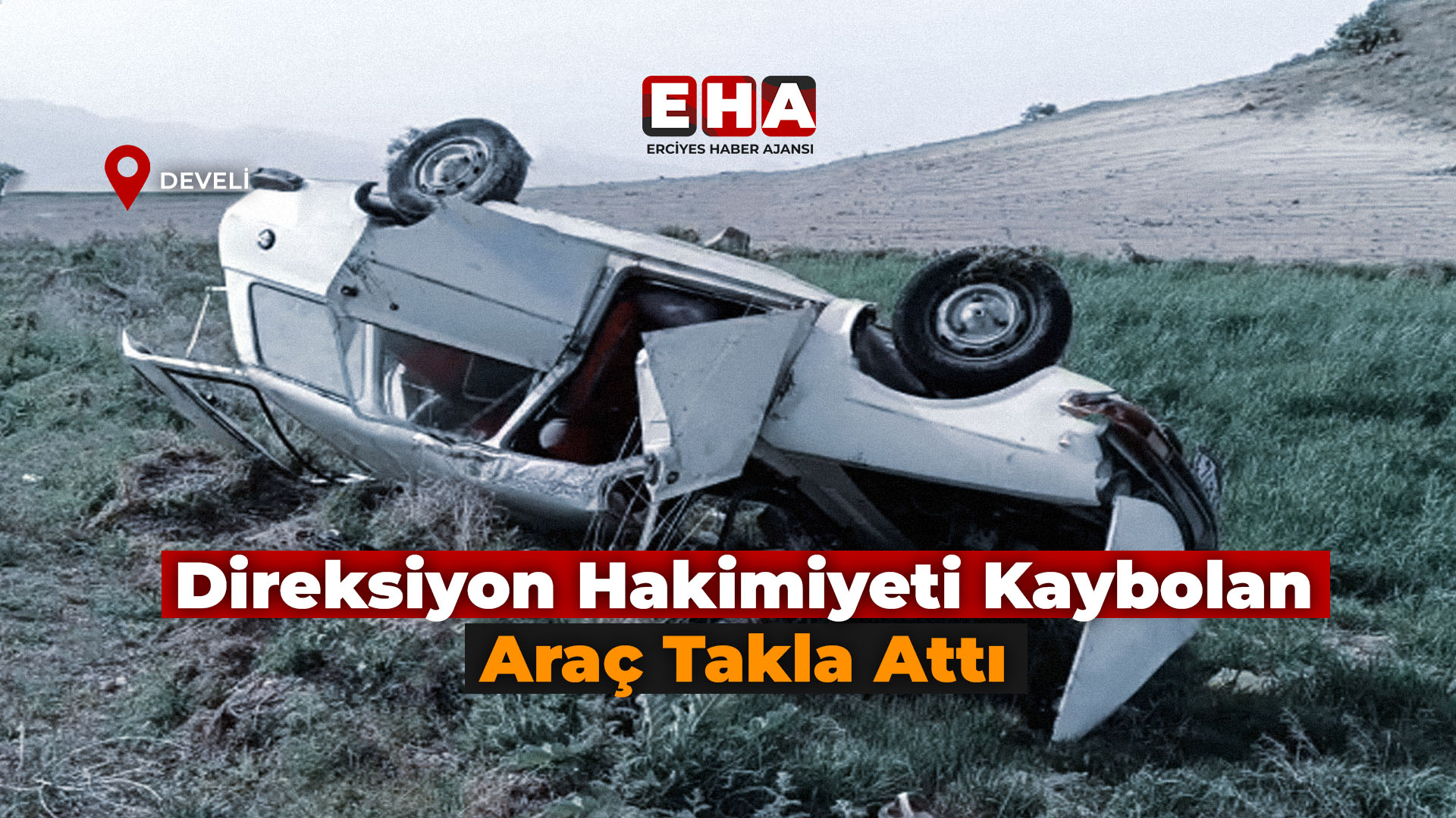 Direksiyon Hakimiyeti Kaybolan Araç Takla Attı
