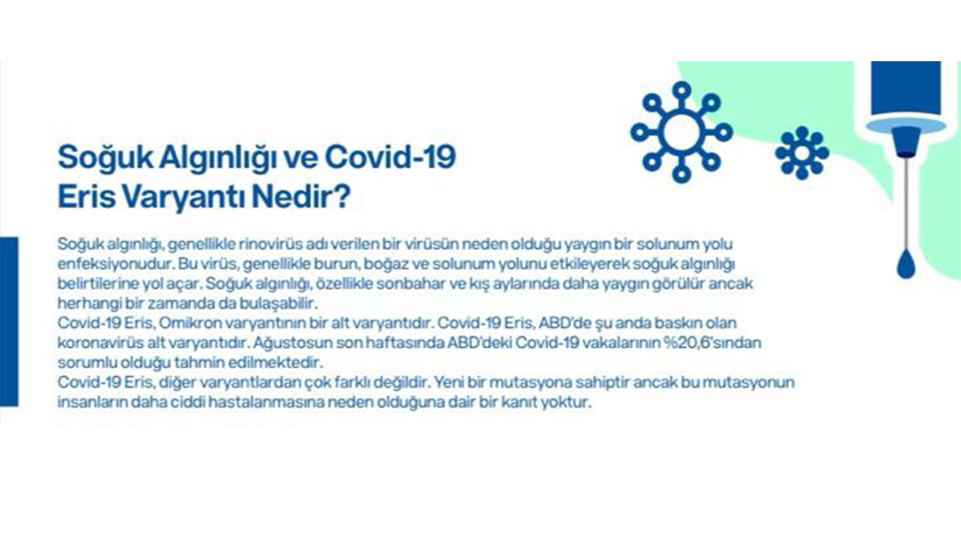 Soğuk Algınlığı ve Covid-19 Eris Varyantı Nedir?