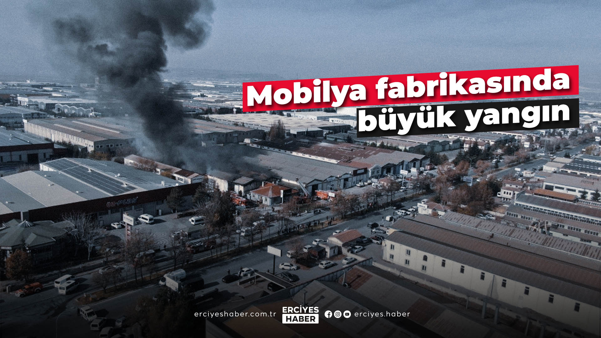Mobilya fabrikasında büyük yangın