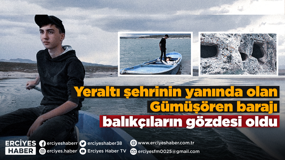 Yeraltı şehrinin yanında olan Gümüşören barajı balıkçıların gözdesi oldu