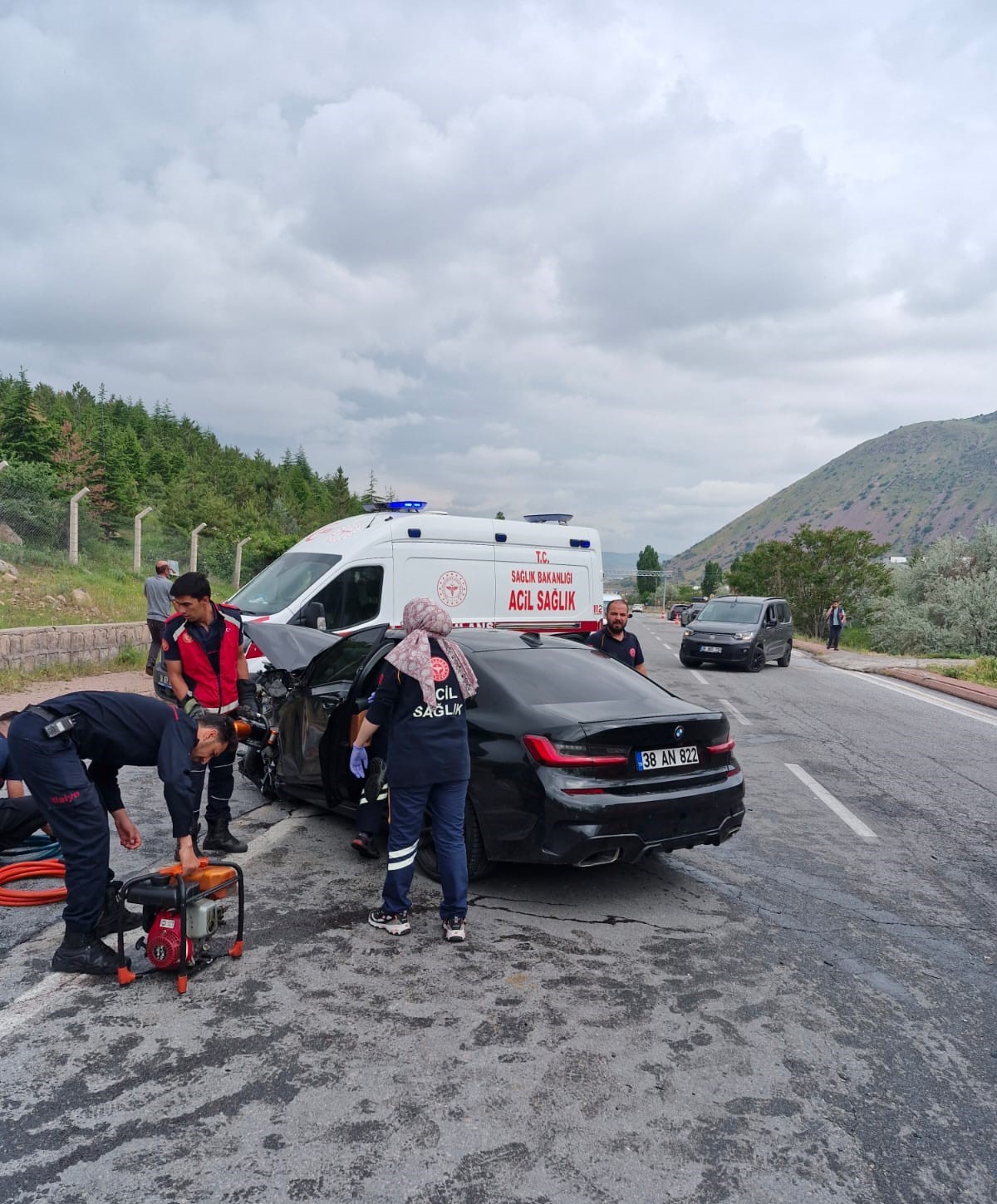Kayseri’de trafik kazası: 1 ölü 2 ağır yaralı