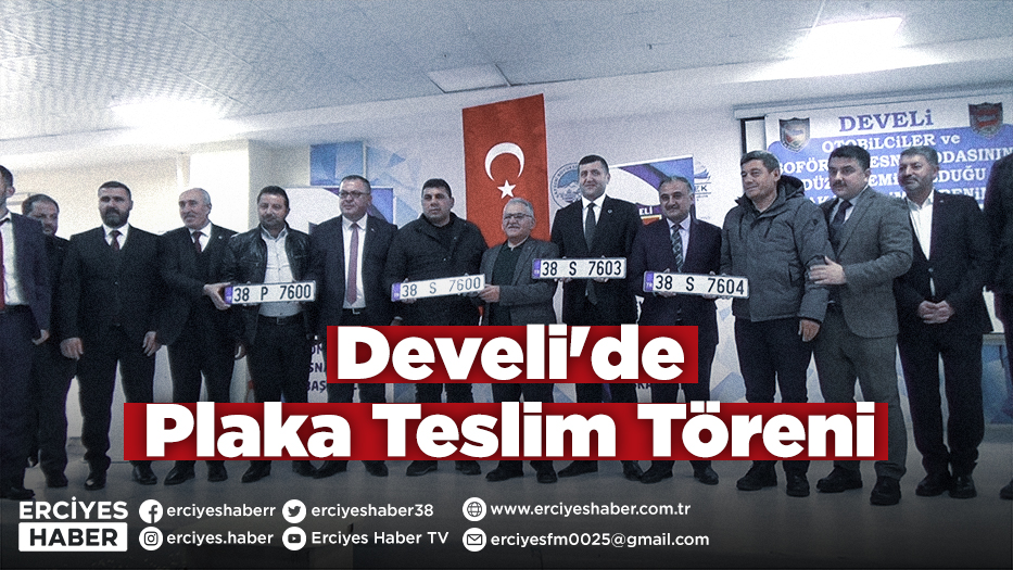Develi'de Plaka Teslim Töreni