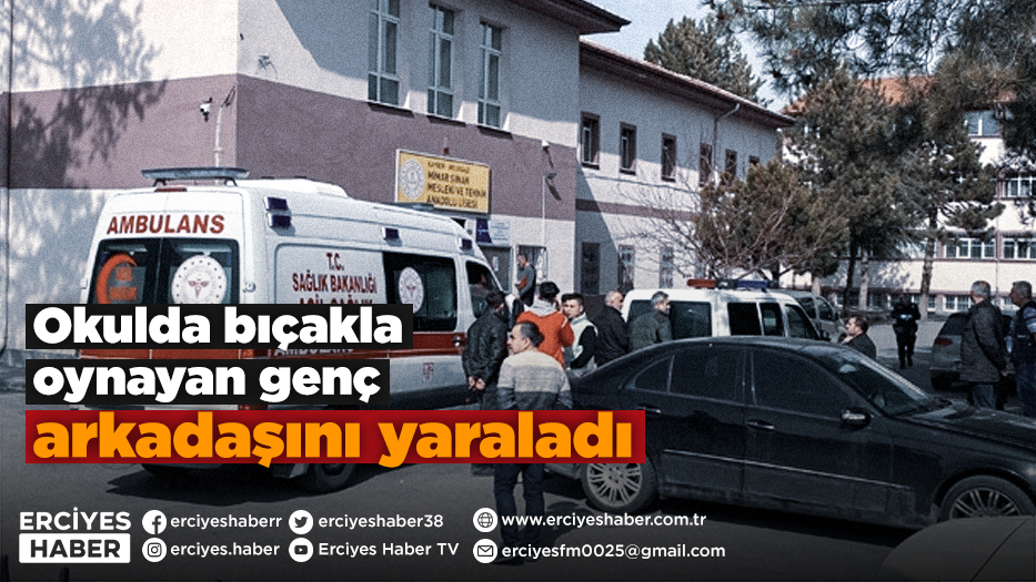 Okulda bıçakla oynayan genç arkadaşını yaraladı