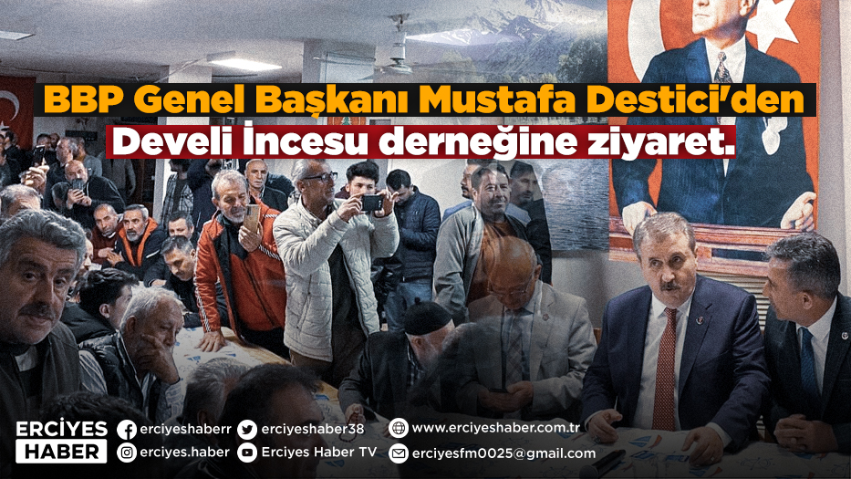 BBP Genel Başkanı Mustafa Destici'den Develi İncesu derneğine ziyaret.